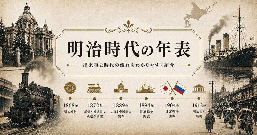 明治時代年表(1868年〜1912年)